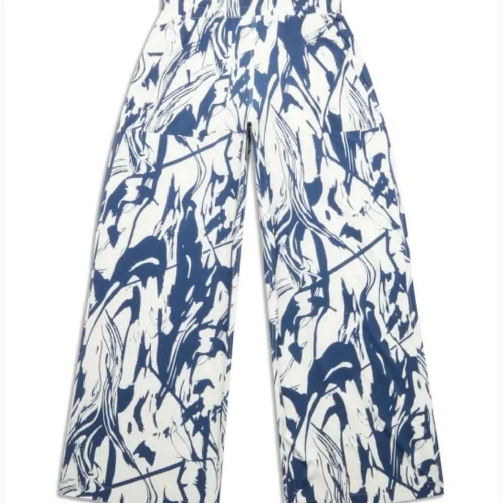 Lululemon swift wide leg mid rise pant ivory and blue size 2 - Picture 5 of 5